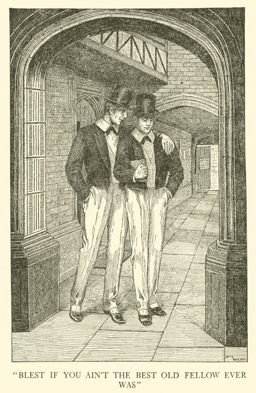 Illusztráció Tom Brown iskolai napjaihoz (metszet) alkotó: Louis John Rhead