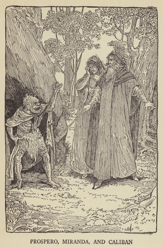Prospero, Miranda és Caliban alkotó: Louis John Rhead