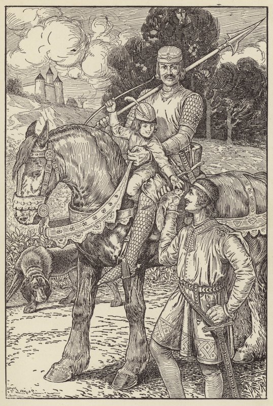 Robert a saját kis íjával lőtt a mókusokra alkotó: Louis John Rhead