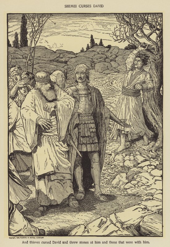 Shimei átkozza Davidet alkotó: Louis John Rhead