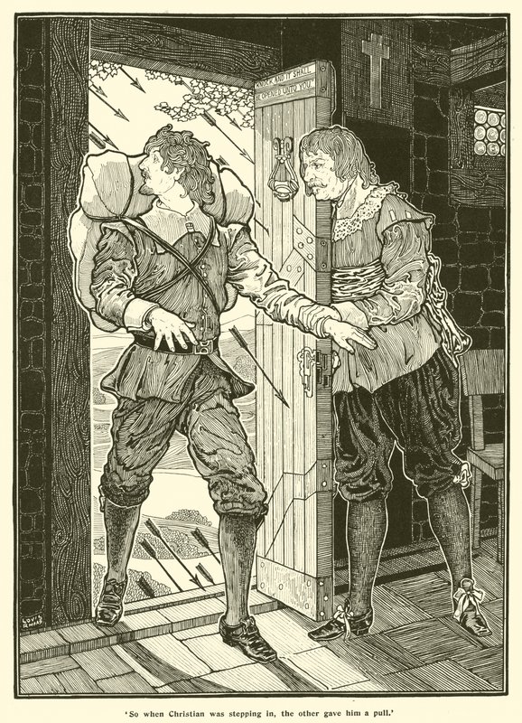 Tehát amikor Christian belépett, a másik húzott neki (metszet) alkotó: Louis John Rhead