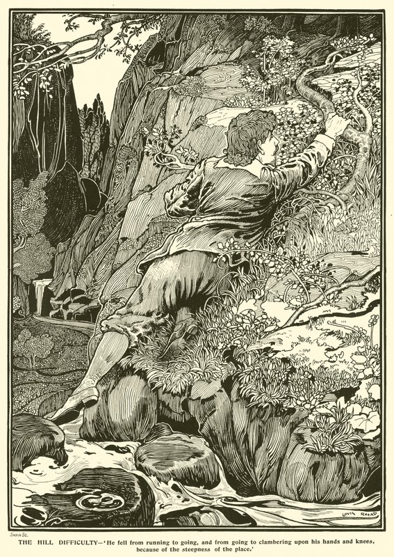 A domb nehézsége (metszet) alkotó: Louis John Rhead