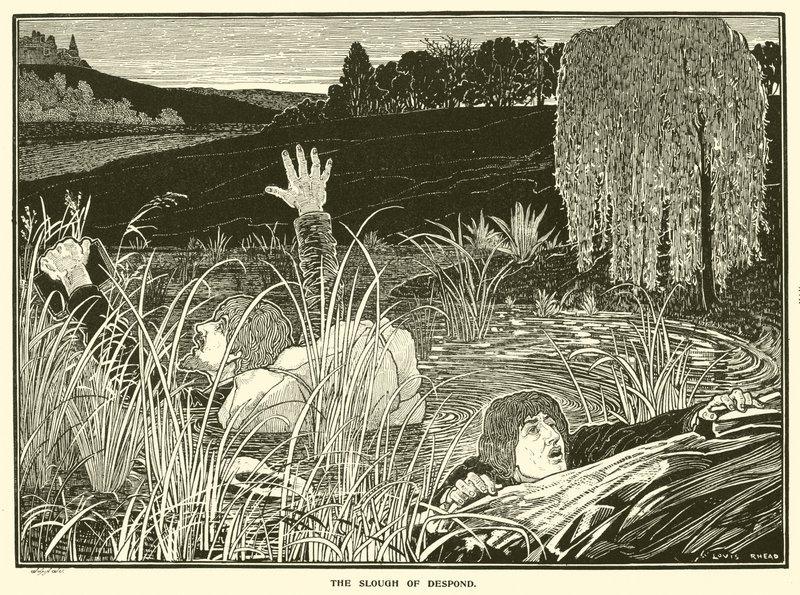 The Slough of Despond (metszet) alkotó: Louis John Rhead