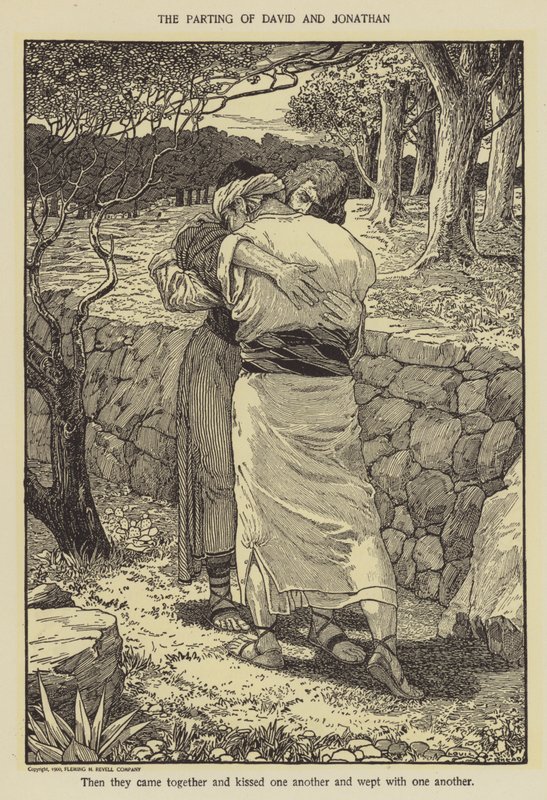 Dávid és Jonatán elválása alkotó: Louis John Rhead