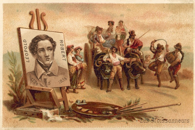 Louis Leopold Robert Aratógépek (chromolitho) alkotó: Louis Leopold Robert