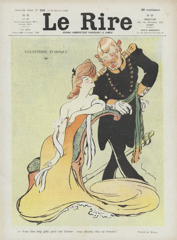 Teuton vitézség. Illusztráció Le Rire alkotó: Louis Morin