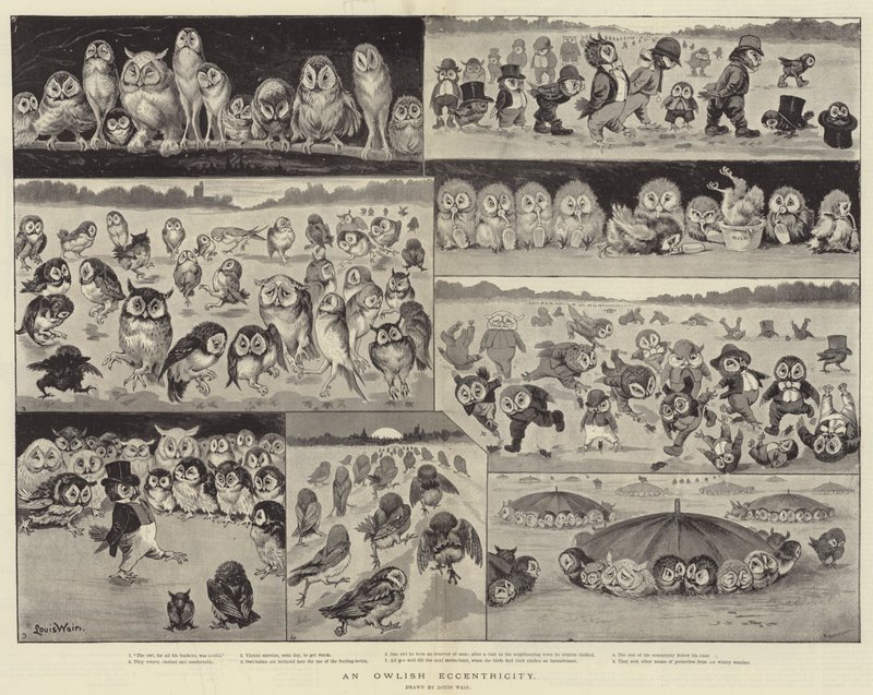 Bagolyszerű különcség alkotó: Louis Wain