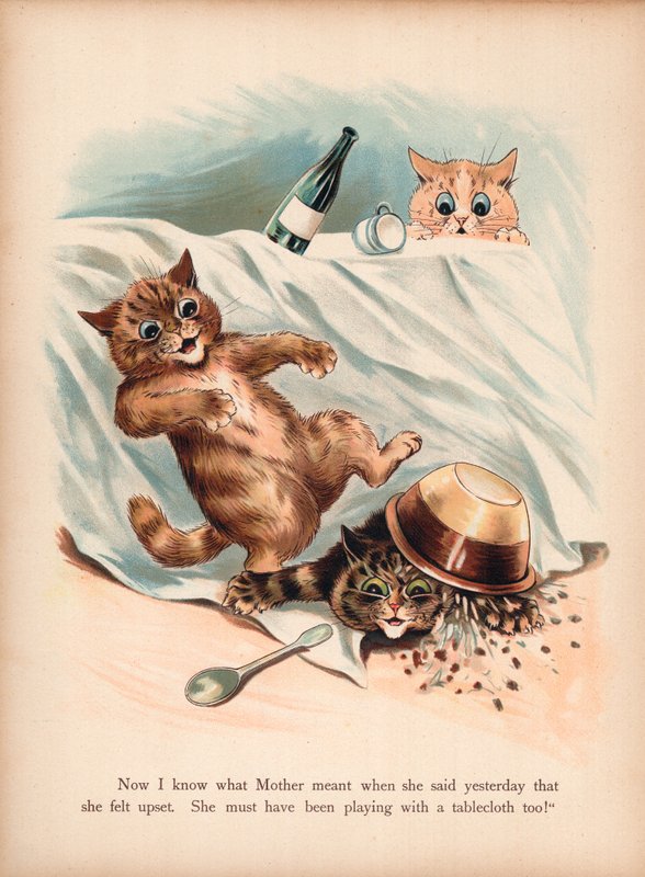 Louis Wain macskák (chromolitho) alkotó: Louis Wain