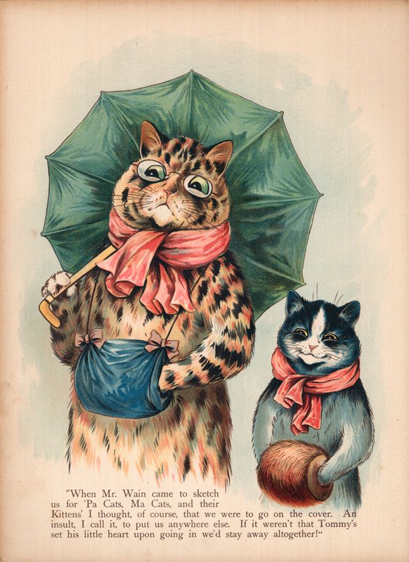 Louis Wain macskák (chromolitho) alkotó: Louis Wain