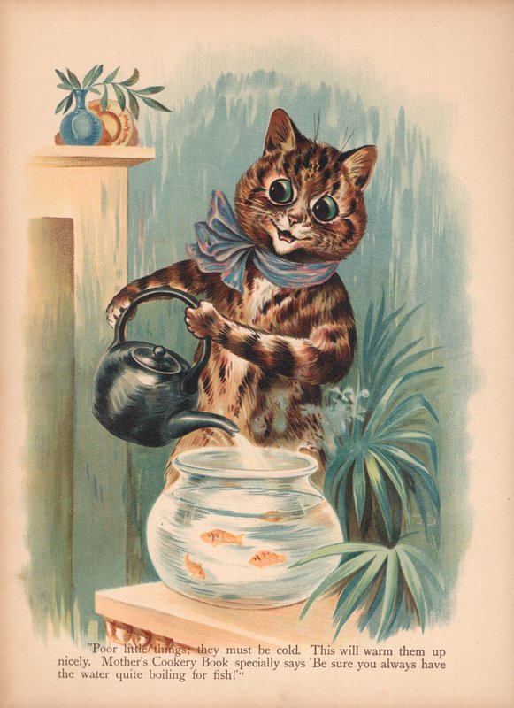 Louis Wain macskák (chromolitho) alkotó: Louis Wain
