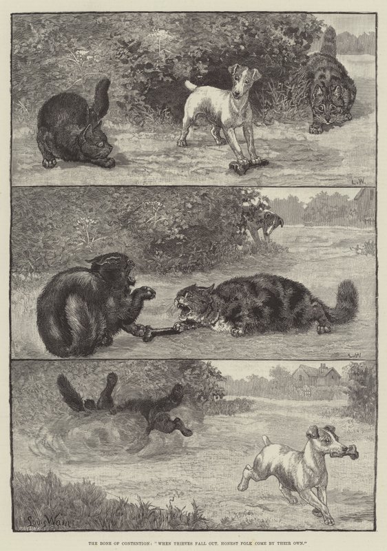 A viszály csontja, amikor a tolvajok kidőlnek, a Honest Folk maguktól jön alkotó: Louis Wain