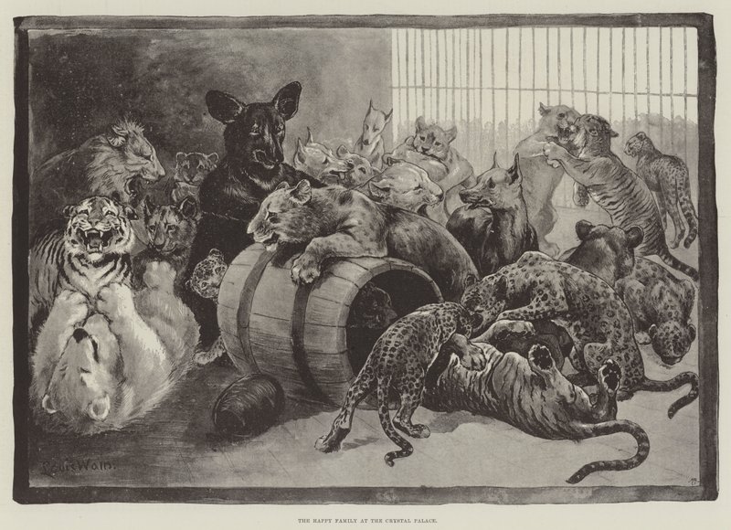 A boldog család a Crystal Palace-ban alkotó: Louis Wain