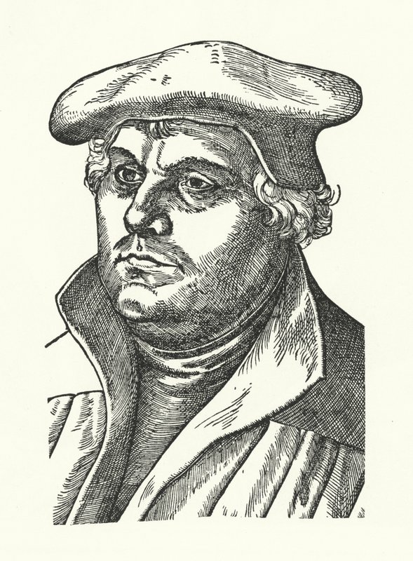 Luther Márton, német protestáns reformátor (metszet) alkotó: Lucas the Elder (after) Cranach