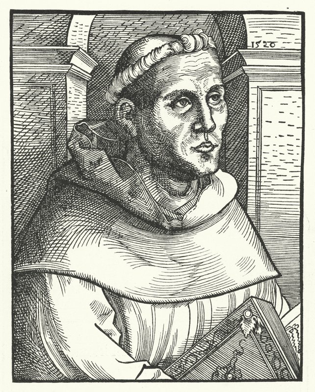 Luther Márton mint augustinus szerzetes (metszet) alkotó: Lucas the Elder (after) Cranach