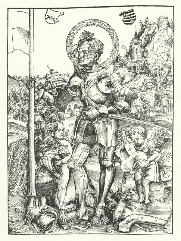 Szent György (metszet) alkotó: Lucas the Elder (after) Cranach