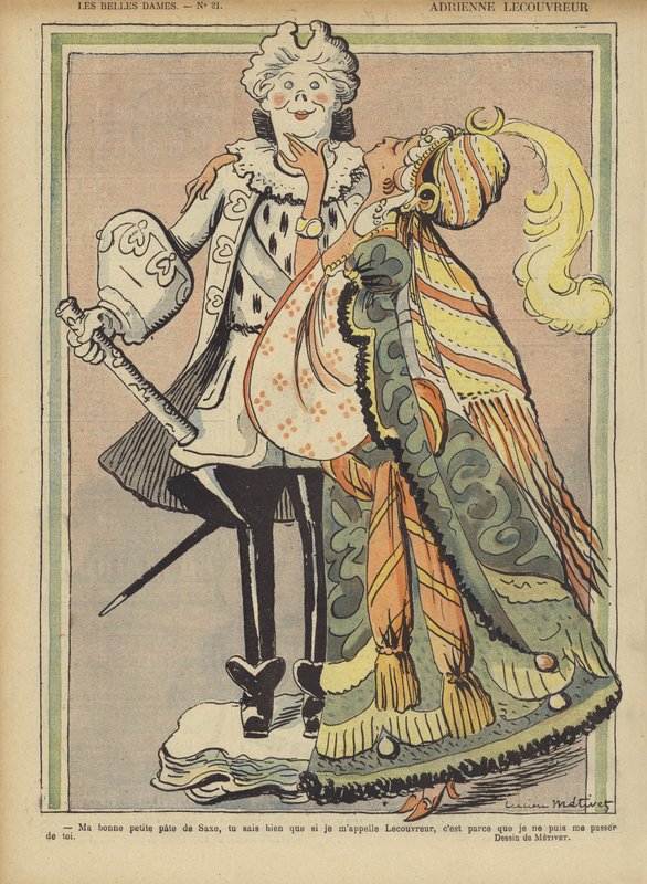 Adrienne Lecouvreur, Le Rire illusztrációja alkotó: Lucien Metivet