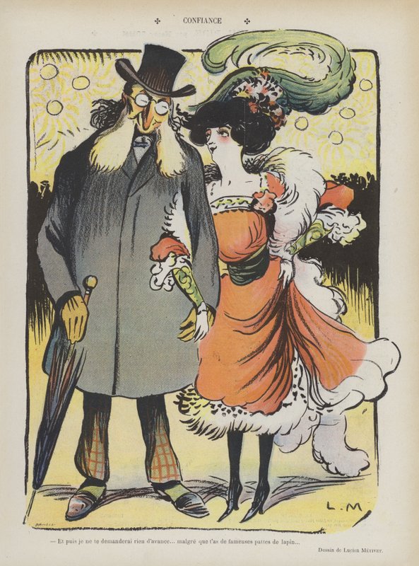 Bizalom. Illusztráció Le Rire alkotó: Lucien Metivet