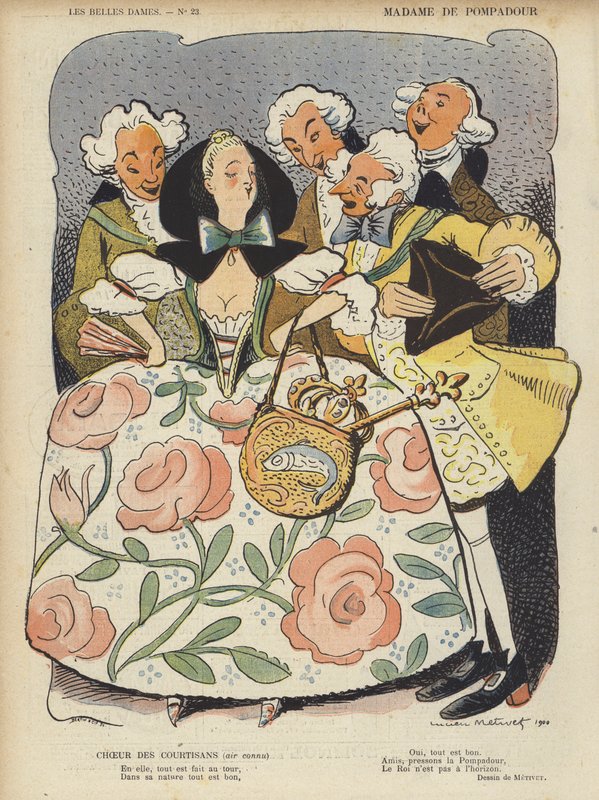 Madame De Pompadour, Le Rire illusztrációja alkotó: Lucien Metivet