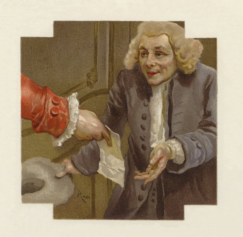 Illusztráció A botrány iskolájához (chromolitho) alkotó: Lucius Rossi