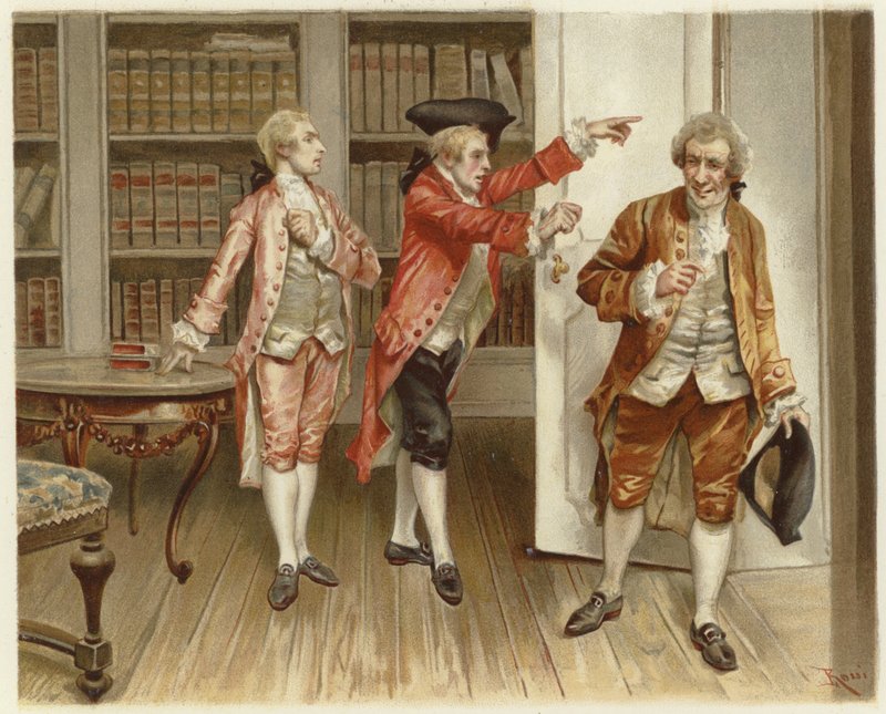 Illusztráció: A botrány iskolája (chromolitho) alkotó: Lucius Rossi