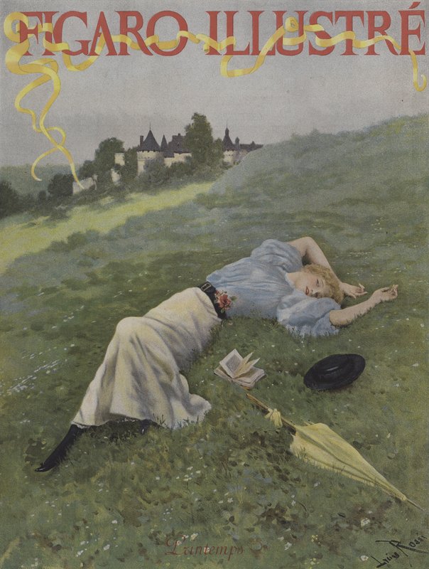Tavasz (tavasz). A Le Figaro Illustre borítója, 1896. május alkotó: Lucius Rossi
