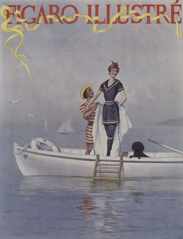 Teljes víz a tengeren. A Le Figaro Illustre borítója, 1894. augusztus alkotó: Lucius Rossi