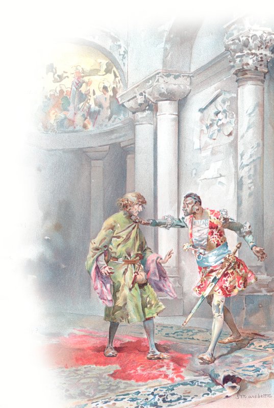 Illusztráció Shakespeare Othello című művéhez (kromolito) alkotó: Ludovico Marchetti