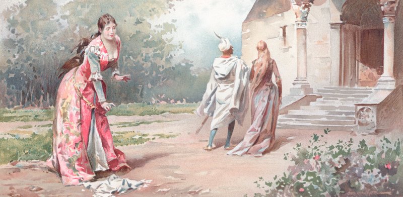 Illusztráció Shakespeare Otellójához (chromolitho) alkotó: Ludovico Marchetti