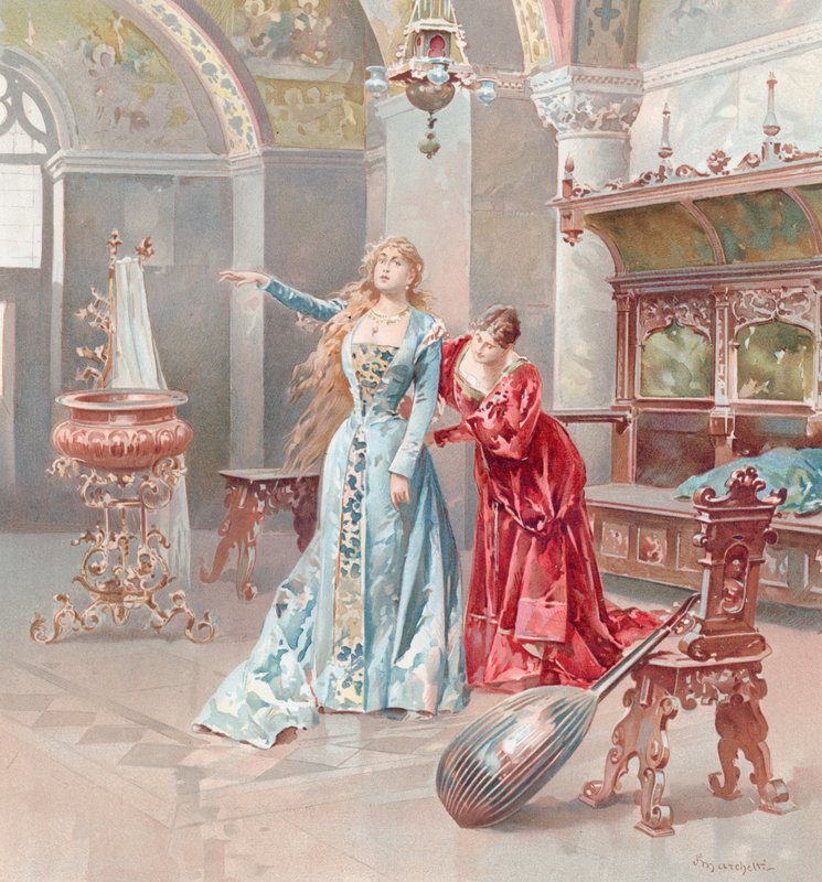Illusztráció Shakespeare Othello című művéhez (kromolito) alkotó: Ludovico Marchetti