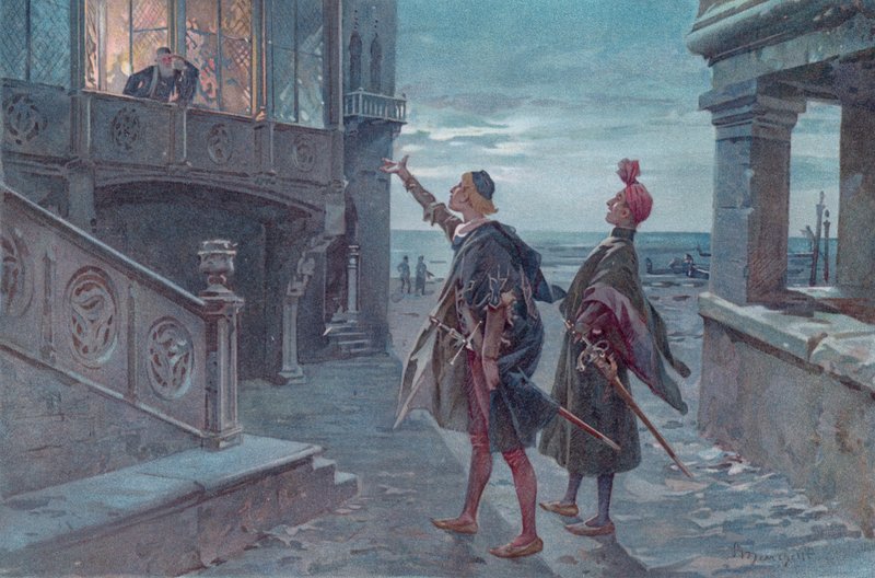 Illusztráció Shakespeare Otellójához (chromolitho) alkotó: Ludovico Marchetti