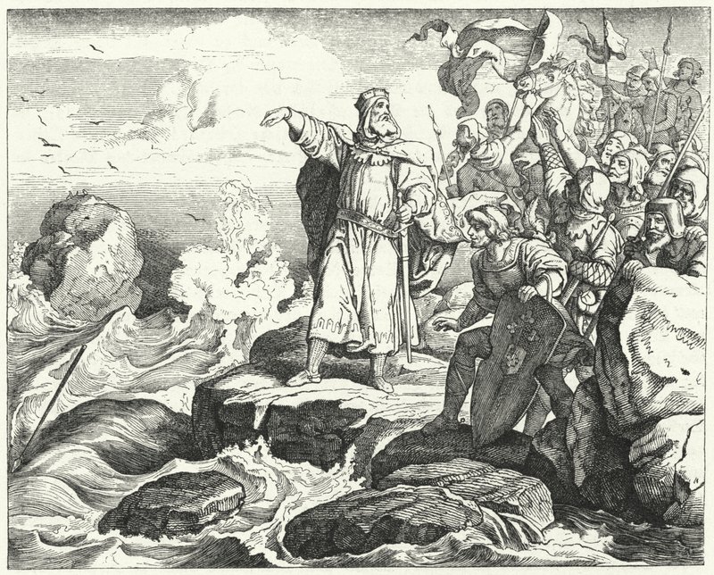 I. Ottó német az Északi-tenger partján alkotó: Ludwig Adrian Richter