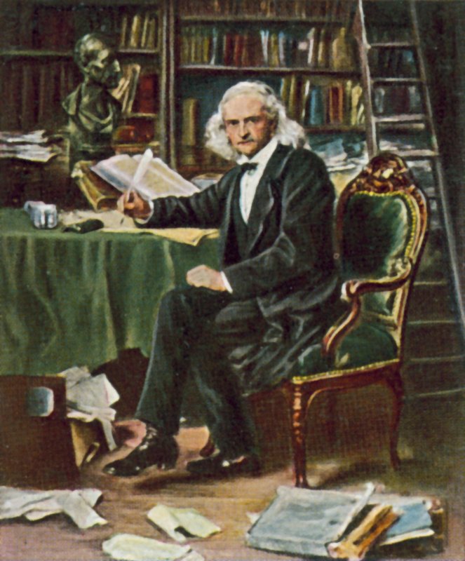 Theodor Mommsen, német klasszika-filológus, történész és író (színes litográfia) alkotó: Ludwig Knaus