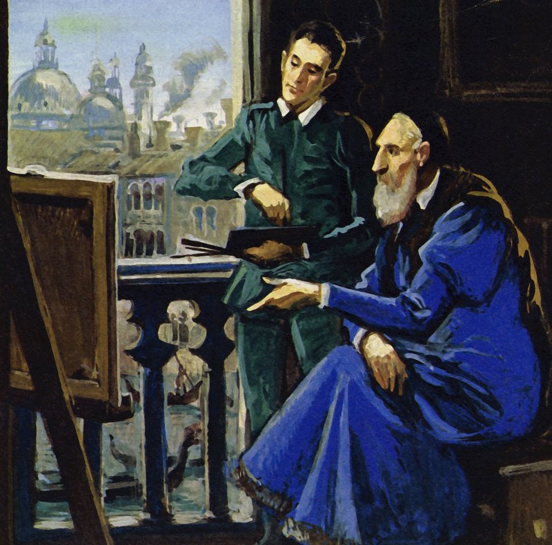 Dominico Theotocopuli, akit a világ inkább El Greco (A görög) néven ismert (színes litográfia). alkotó: Luis Arcas Brauner