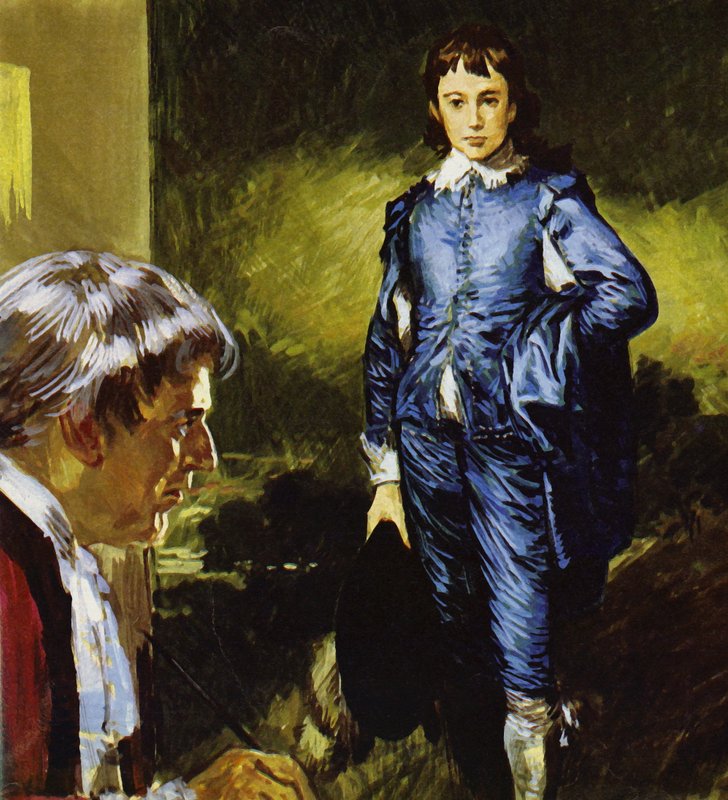 Gainsborough megfestette híres portréját, a Blue Boy-t (színes litográfia) alkotó: Luis Arcas Brauner