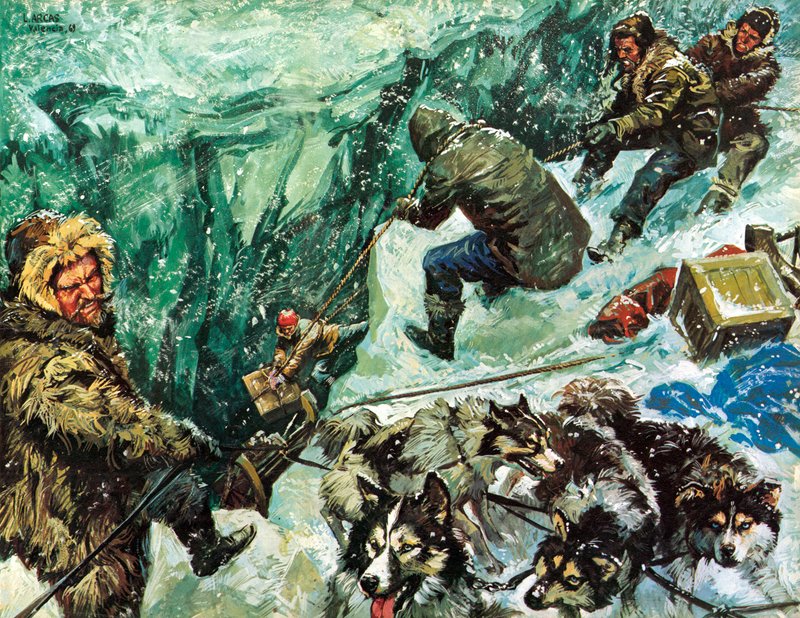 Roald Amundsen útja a Déli-sarkra alkotó: Luis Arcas Brauner