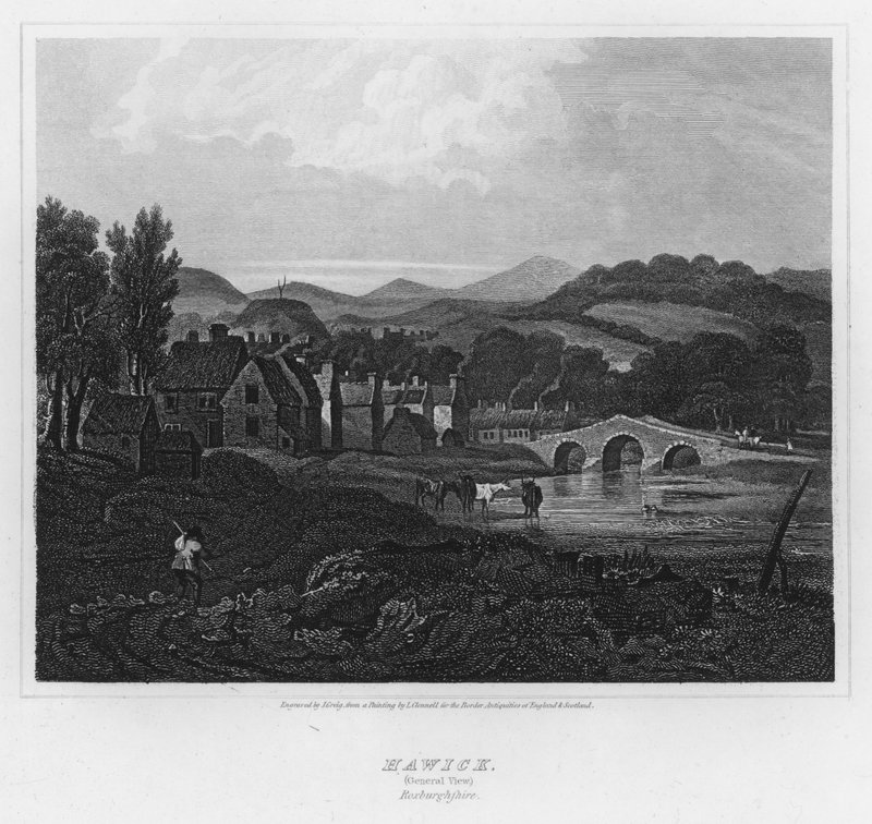 Hawick, General View, Roxburghshire (metszet) alkotó: Luke (after) Clennell