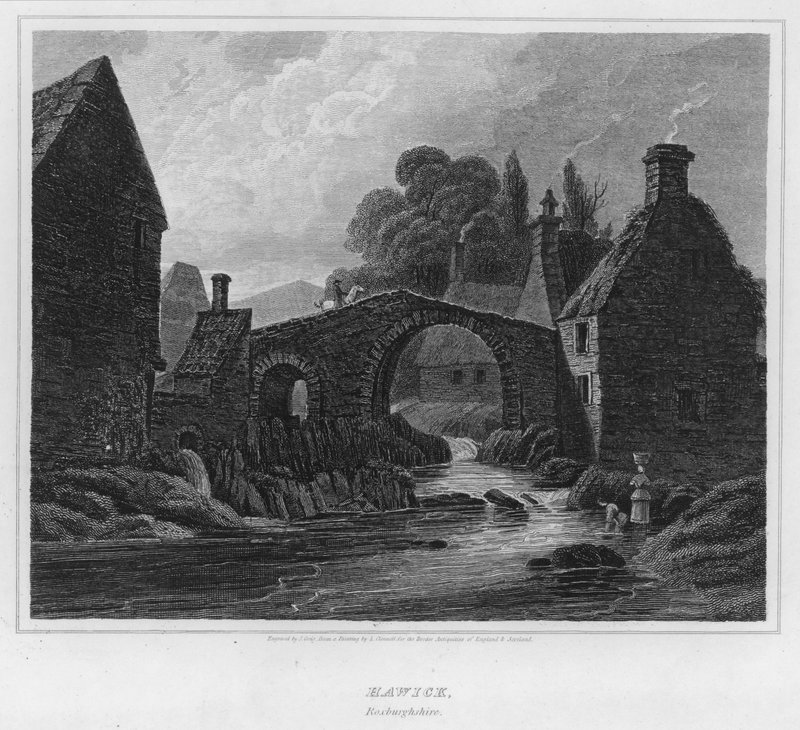 Hawick, Roxburghshire (metszet) alkotó: Luke (after) Clennell