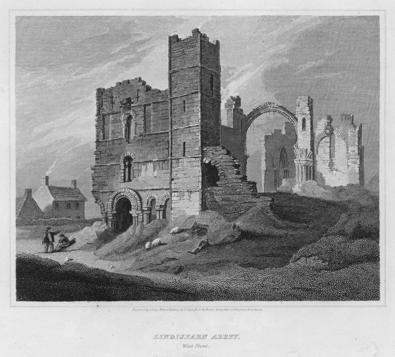 Lindisfarne apátság, Nyugati Front (metszet) alkotó: Luke (after) Clennell