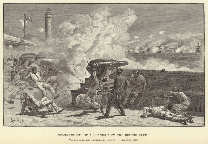 Alexandria bombázása a brit flotta által alkotó: M. Schonberg
