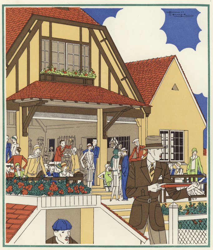 Le Touquet-i galamblövő klub (színes lithó) alkotó: Marcel Jacques Hemjik