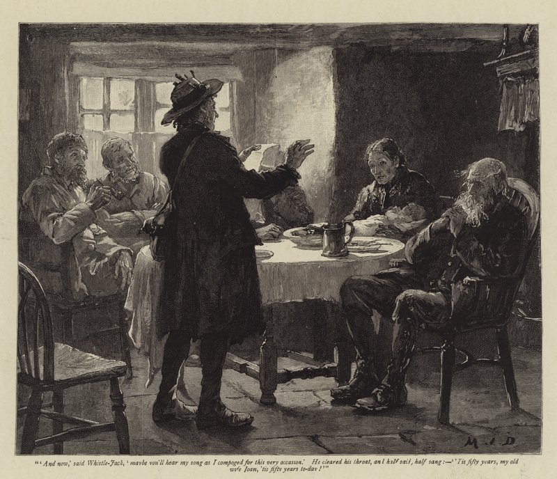 Illusztráció: John és Joan, A Coorious Story, S Baring-Gould alkotó: Margaret Isabel Dicksee