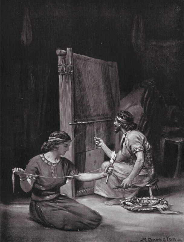 Babiloni szövőszék (litográfia) alkotó: Margaret (after) Dovaston