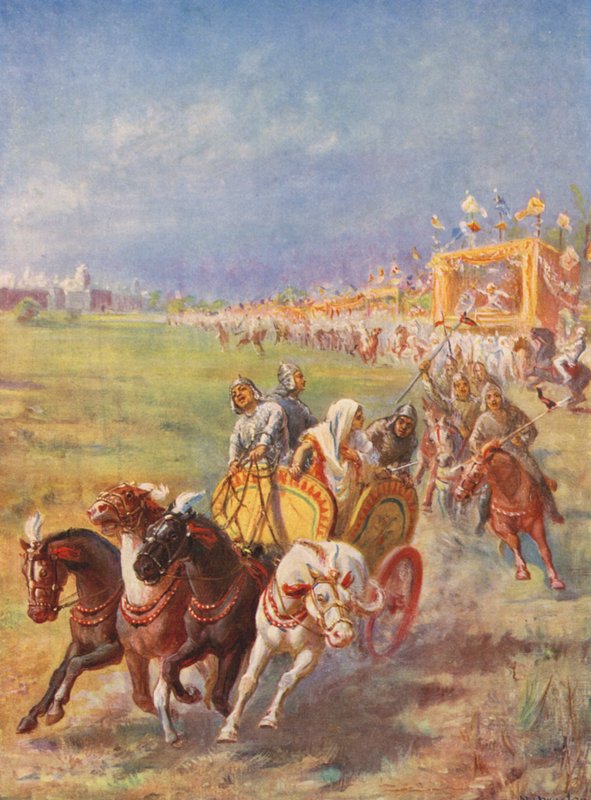 Fordulópont az indiai történelemben (színes litográfia) alkotó: Margaret (after) Dovaston
