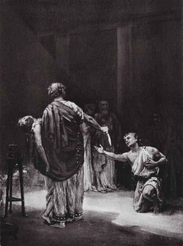 A messzeniai Arisztodémosz feláldozza lányát (litó) alkotó: Margaret (after) Dovaston