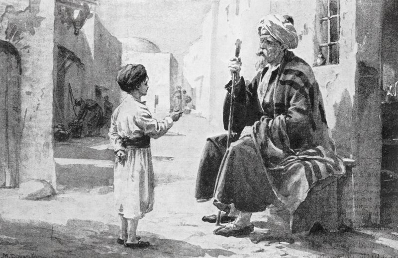 Firdausi hallja saját verseit ismételgetni neki (litho) alkotó: Margaret (after) Dovaston