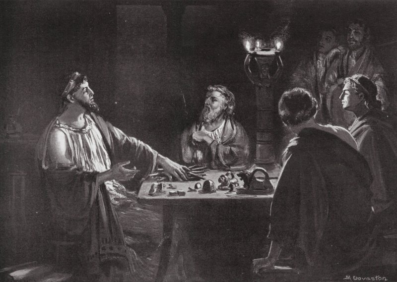 A súlyok és mértékek bevezetése Görögországban (litho) alkotó: Margaret (after) Dovaston