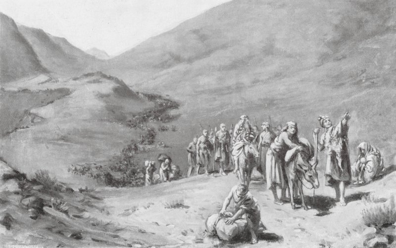 A sumér törzsek vándorlása (litho) alkotó: Margaret (after) Dovaston