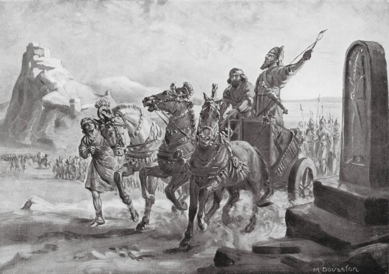 IV. Tiglath-Pilézer a turuszi fellegvár előtt (litó) alkotó: Margaret (after) Dovaston