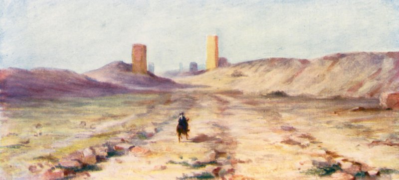 Palmyra bejárata (színes litográfia) alkotó: Margaret Thomas