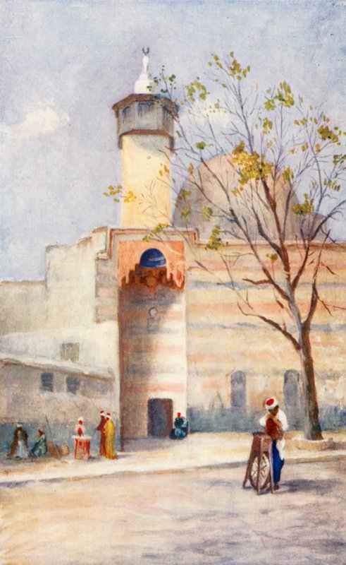 Szent Zászló mecset, Damaszkusz (színes litográfia) alkotó: Margaret Thomas